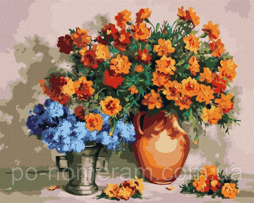 Акційна Малювання по номерам Ідейка Квіткові обійми ©Валентина Баранюк (KHO5657) 40 х 50 см, фото 1