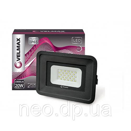 Прожектор LED 20W Velmax 6200K 1800Lm