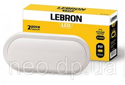 Світильник світлодіодний Lebron L-WLO 8W овал 4100K 720Lm