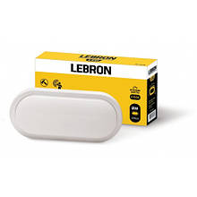 Світильник світлодіодний Lebron L-WLO-S 8W овал 4100K 720Lm ІР54 СВЧ