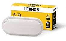 Світильник світлодіодний Lebron L-WLO-S 12W овал 4100K 1050Lm ІР54 СВЧ