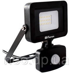 Прожектор LED 20W Feron 6400K 1600Lm з датчиком руху