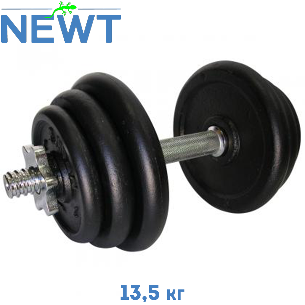 Гантель металева розбірна з покриттям розбірна гантель для тренувань гантель для будинок Newt Home 13,5 кг