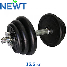 Гантель металева розбірна з покриттям розбірна гантель для тренувань гантель для будинок Newt Home 13,5 кг