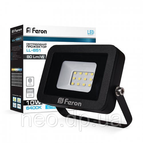 Прожектор LED 10W Feron 6400K 800Lm