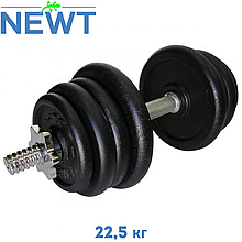 Гантель металева розбірна з покриттям розбірна гантель для силових тренувань Newt Home 25,5 кг