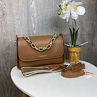 Красивая сумочка клатч темно-коричневый