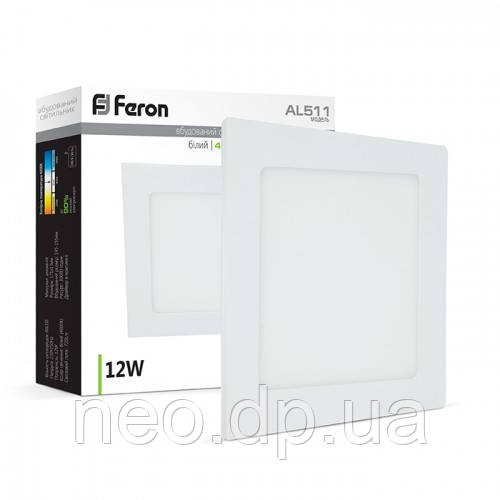 Світлодіодний світильник Feron 12W 4000K 720LM