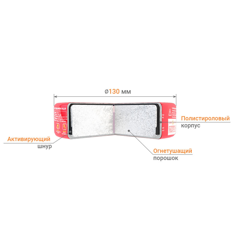 Автономный диск порошкового пожаротушения LogicPower Fire Stop V1.0M - фото 4 - id-p1761821190