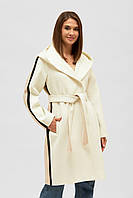 Женское пальто с капюшоном из эко-кашемира
