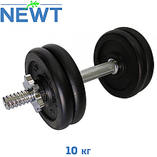 Гантель металева розбірна з покриттям розбірна гантель для тренувань гантель для дому Newt Home 10 кг