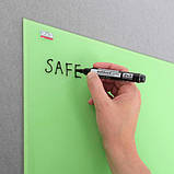 Дошка "2х3" скляна магнітна 60х80см, колір зелений (TSZ86G), фото 7