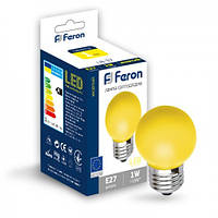 Світлодіодна лампа Feron LB-37 1W E27 жовта