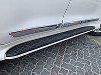 Боковые подножки Белый цвет на Toyota Land Cruiser 200 (12dd62727)
