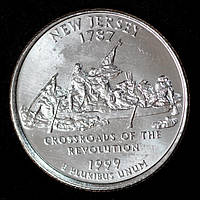 Монета США 25 центів 1999 р. Нью - Джерсі