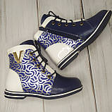 Дитячі демісезонні черевики для дівчинки Bessky сині, фото 2