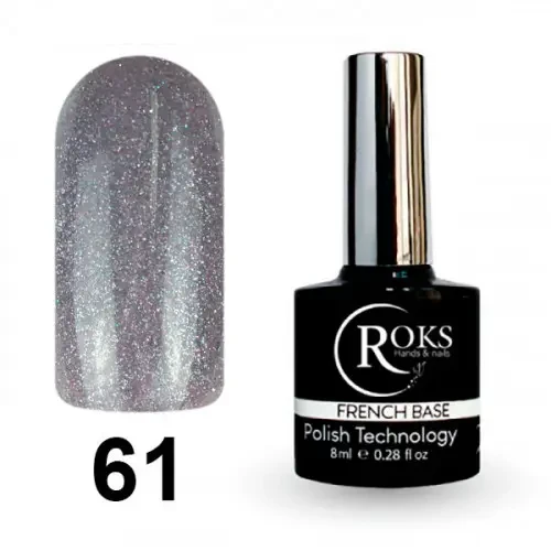 Базове покриття ROKS Rubber Base French №61 12 мл Flash