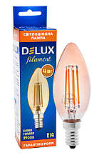 Світлодіодна лампа Filament DELUX BL37B 4 Вт 2700K E14 220В