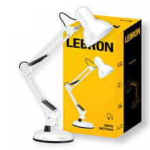 Лампа настольная телескопическая LEBRON L-TL-Tel E27 40W, белая