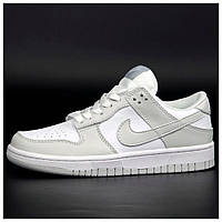 Мужские / женские кроссовки Nike Dunk Premium Low Grey SB, серые кожаные кроссовки найк сб данк