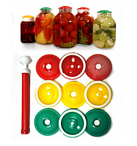 Набір для вакуумного консервування MB Lid насос + 9 кришок пластикових (60), фото 5