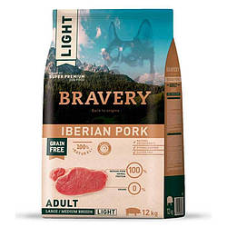 Bravery Iberian Pork Adult Large/Medium — Сухий беззерновий корм з іберійською свининою для дорослих собак 4кг