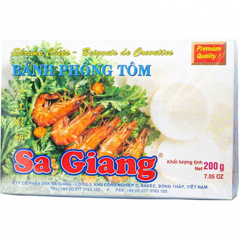 Рисові чіпси зі смаком креветок, Sa Giang, В'єтнам, 200 г.