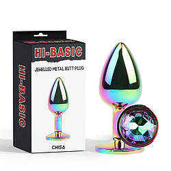 Анальна штепсельна штепсельна штепсельна шлюба з високо-basi jeweled metel putt plug chisa crystal