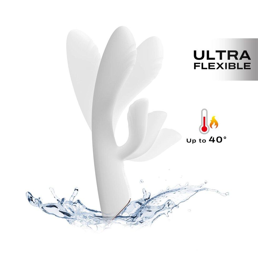 Вібратор-робітер Корона Dorcel Flexi Rabbit White, гнучка бочка, фото 1