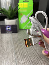 Зарядний пристрій Denmen DC05T з кабелем Type-C 2USB 2.4A, фото 6