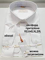 Однотонная рубашка Angelo Roma ткань оксфорд