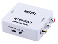 Конвертер HDMI на AV RCA тюльпан переходник адаптер 1080p