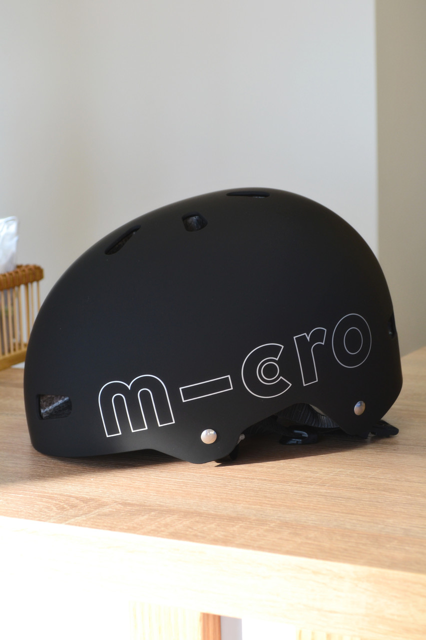 Шолом дитячий захисний MICRO Чорний (52-56 cm, M)