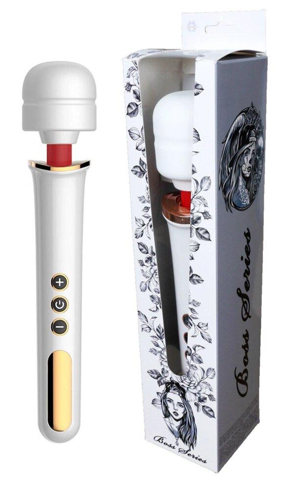 Вібрація серії Boss Series - Massager Super Mustly USB White 10 функція, BS2200011