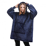 Толстовка-плед з рукавами та капюшоном унісекс Huggle Hoodie двостороння, фото 8