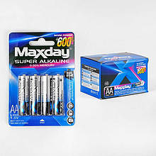 Батарейки “Maxday” C57143 (20) Alcaline, пальчикові, АА 1,5V, ЦІНА ЗА 48 ШТ. У БЛОЦІ