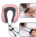 Подушка для подорожей memory foam The Chestnut, рожева, фото 2