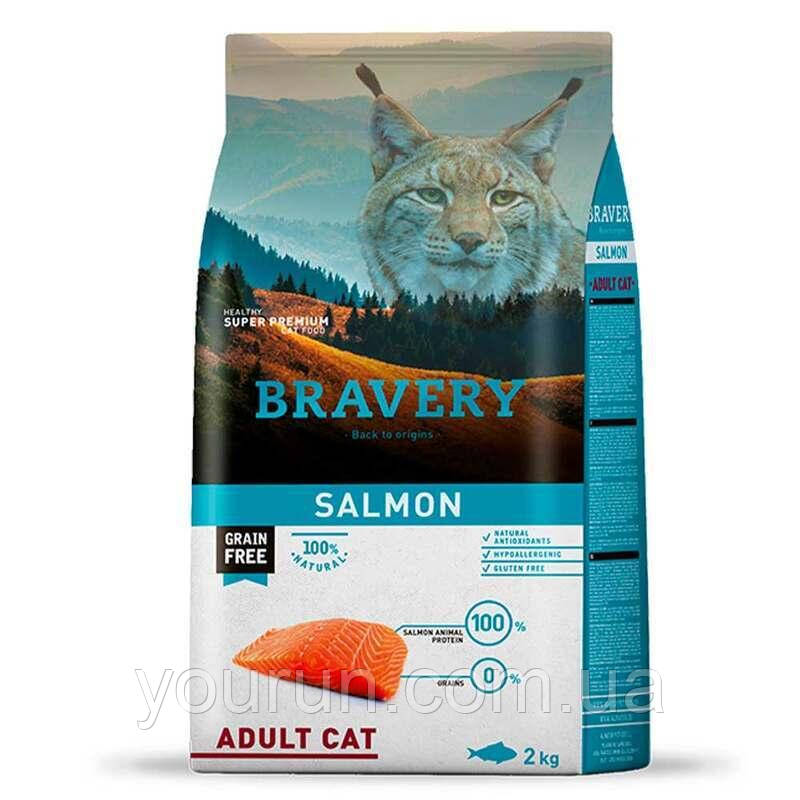 Bravery (Бравери) Salmon Adult Cat -Сухий беззерновий корм із лососем для дорослих котів 7кг