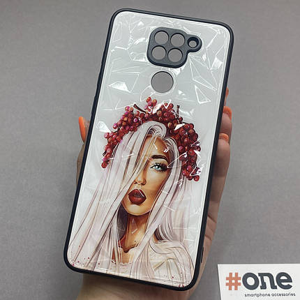 Чохол для Xiaomi Redmi Note 9 Ladies з дівчинкою українкою чохол на телефон сяомі редмі нот 9 білий, фото 1