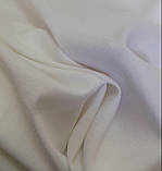 Штапель твіл стрейч однотон природній білий, фото 3