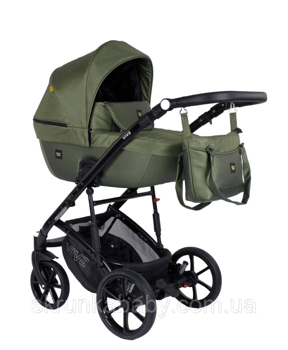 Дитяча коляска 2в1 Expander VIVA  (колір Plum) водовідштовхувальна тканина + еко-шкіра