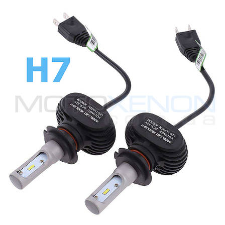 Світлодіодні LED лед лампи HEADLIGHT S1 цоколь H7, світло 6500К, фото 1