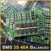 BMS 3S 40A Balanced Плата БМС с балансирами на 40Ампер