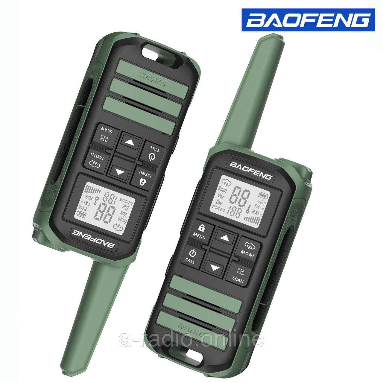 Дві рації Baofeng FR 22A комплект з двух радіостанцій (Зелений)