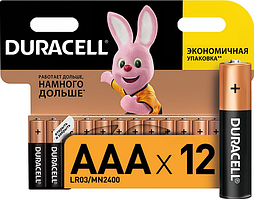 Лужні батарейки Duracell AAA (LR03) MN2400 12 шт