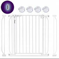 Ворота барьер для детей марка Lionelo (белая) 105cm +LED Польша