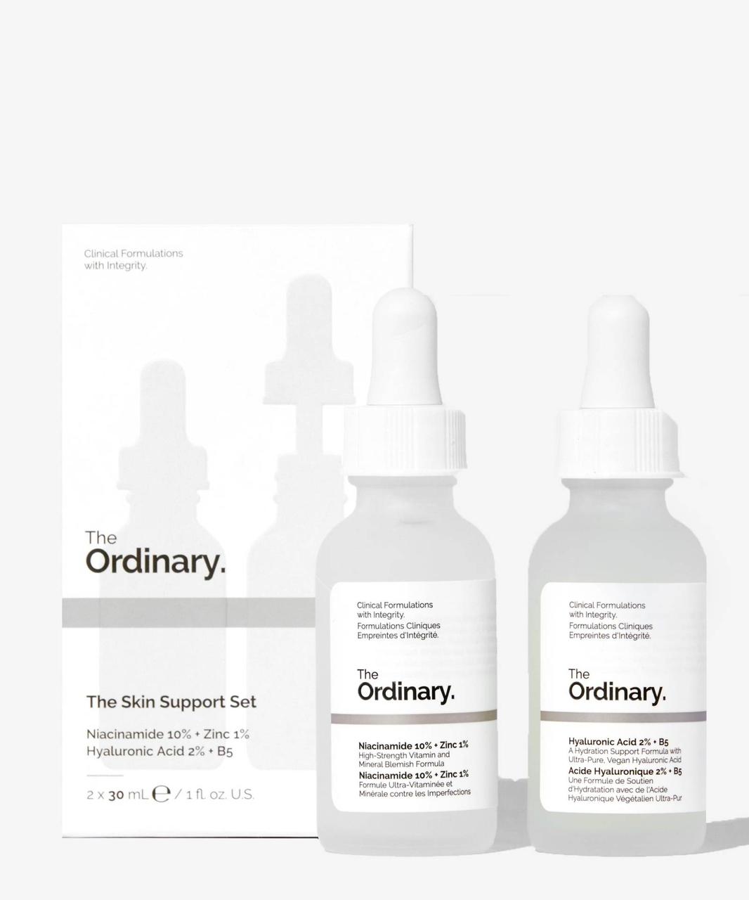Зволожуючий набір для догляду за шкірою The Ordinary The Skin Support (Niacinamide + Hyaluronic), фото 1