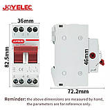 Ручний вимикач перемикач AC/DC on-off-on 40а, фото 3