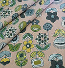 Софт принт квіти на бежевому