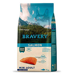 Bravery (Бравері) Salmon Adult Mini - Сухий беззерновий корм з лососем для дорослих собак малих порід 2кг